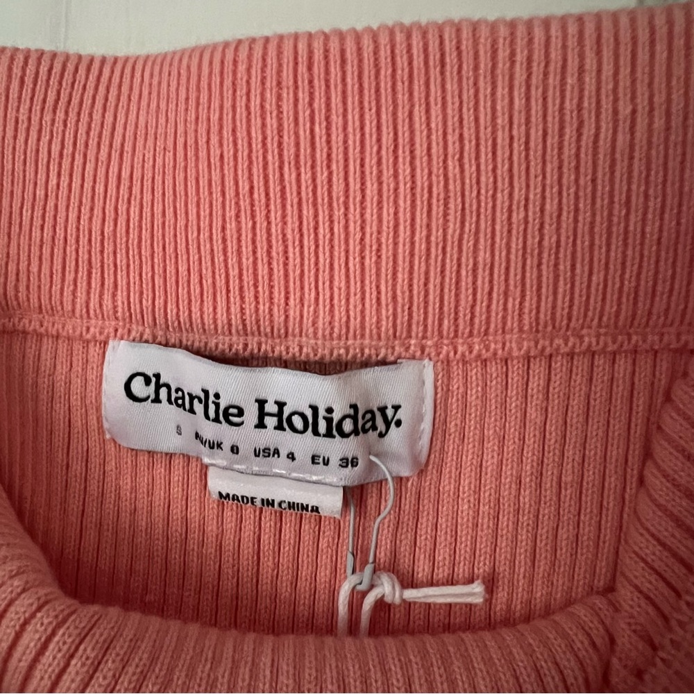 NWT ANTHROPOLOGIE CHARLIE HOLIDAY Freya Midi Dress in Pink Punch Size 4 - Picture 8 of 8
